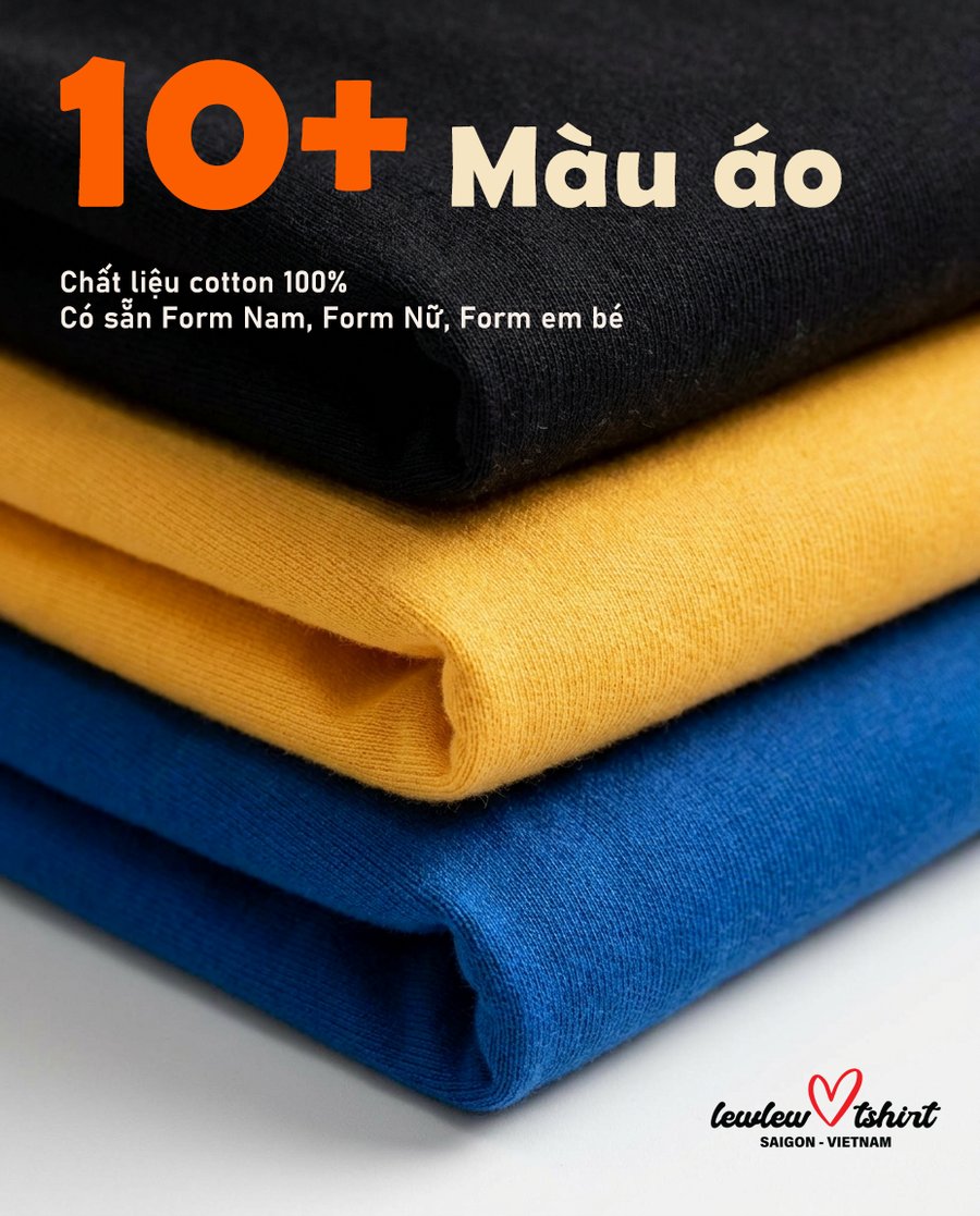 10+ màu áo cotton 100%